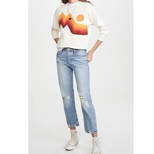 Women's Light Blue Distressed Jeans